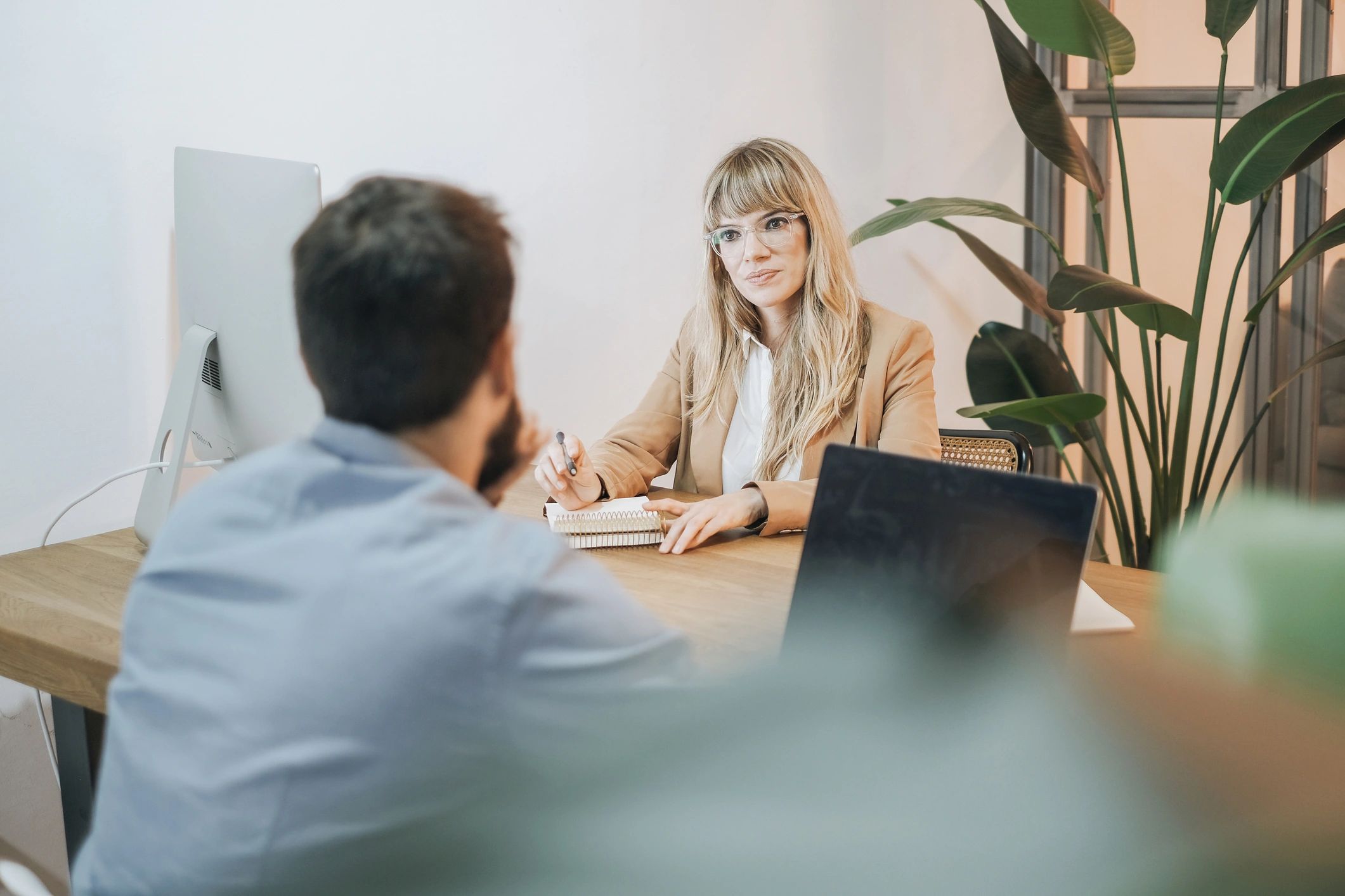 Consulting session with two professionals